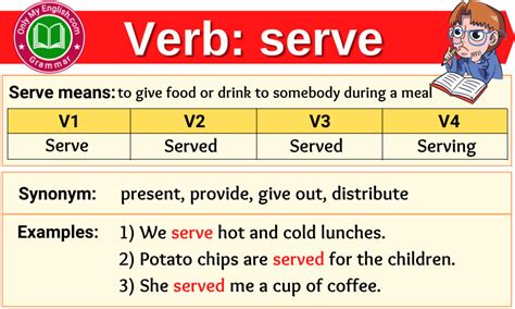 serve verb .